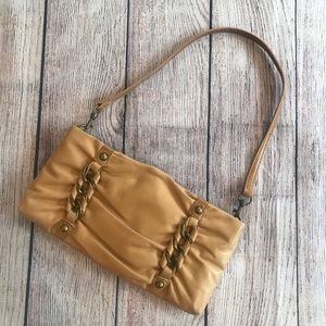 Leather Shoulder Bag converts to Clutch